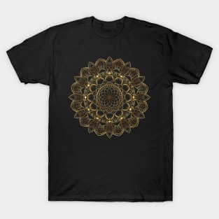 Gold Mandala Art T-Shirt
